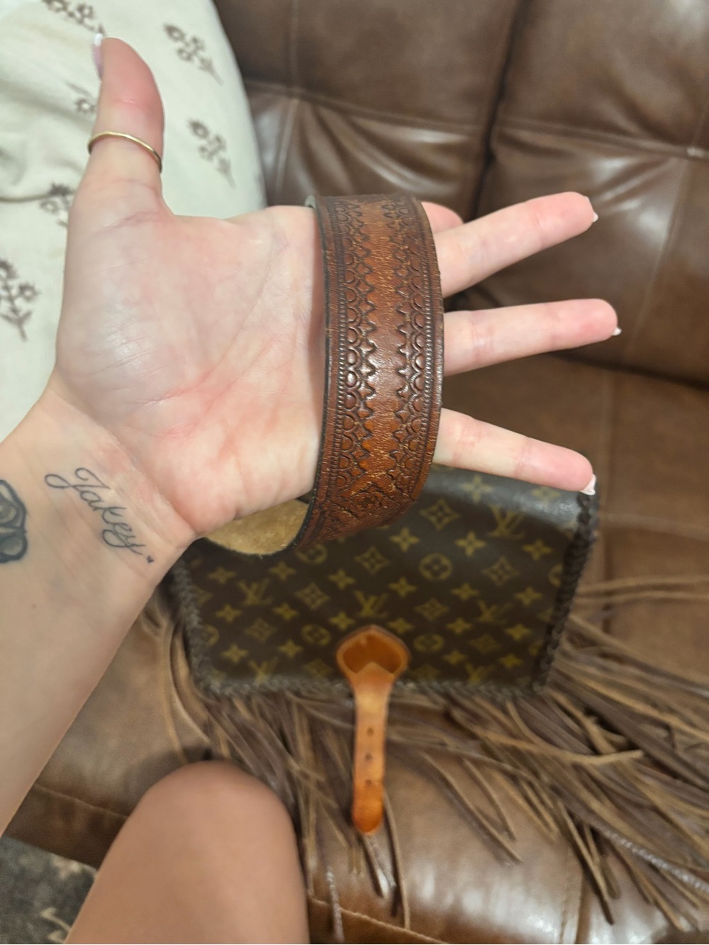 Vintage boho bags LV fringe crossbody - Picture 4 of 7